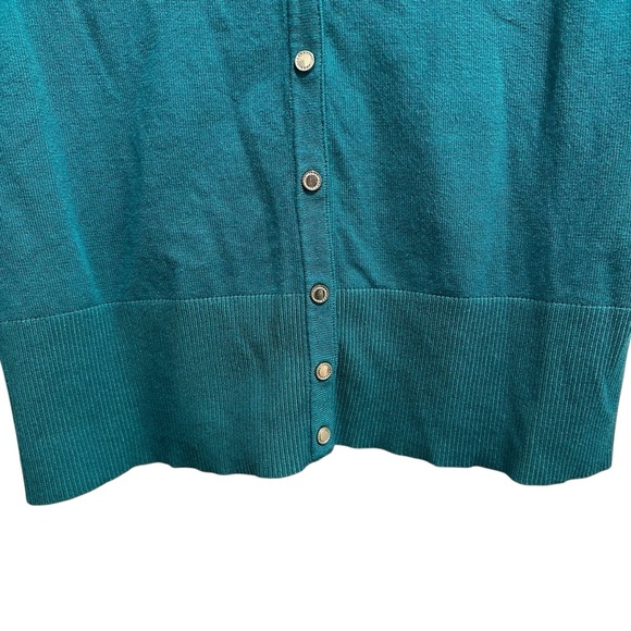 White House Black Market Green Snap Front Cardigan Small - Picture 6 of 11